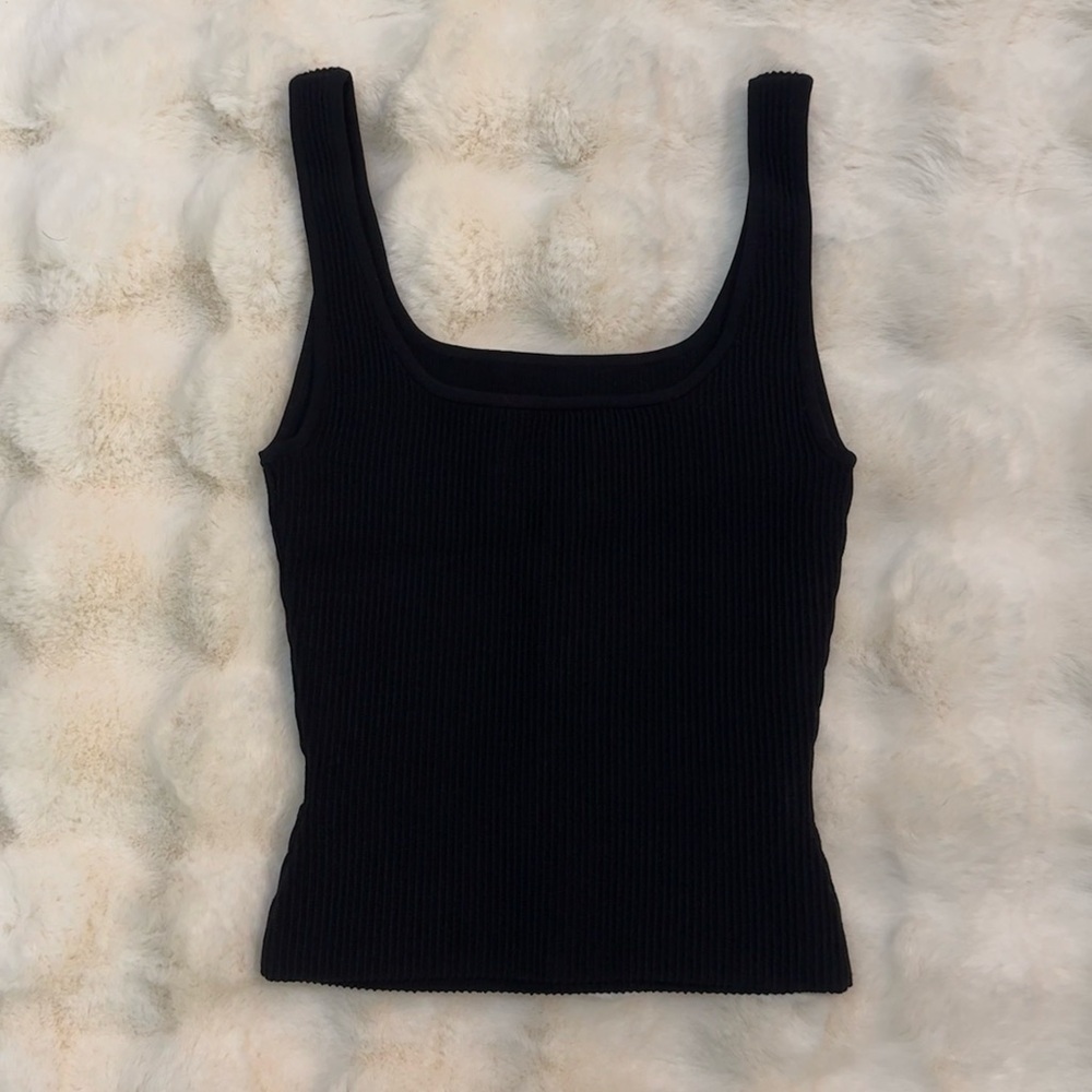 Babaton Cropped Ribbed Square Neck Tank - Picture 2 of 5